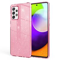 NALIA Glitzer Handy Hülle für Samsung Galaxy A52 5G / A52 / A52s 5G, Cover Case Pink