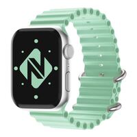 NALIA Silicone Bracelet Ocean Style Smart Watch Strap compatible with Apple Watch Strap Ultra/SE & Series 8/7/6/5/4/3/2/1, 42mm 44mm 45mm 49mm, iWatch Sports-Band Men Women Turq...