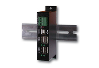 4 Port Externer USB 2.0 Metall HUB mit DIN-RAIL Kit zur Installation auf Trägerschiene, Exsys® [EX-1