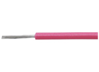 PVC-Schaltlitze, hochflexibel, LiYv, 1,0 mm², AWG 18, rosa, Außen-Ø 2,1 mm