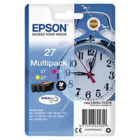 Epson 27 Alarm Clock Colour Standard Capacity Ink Cartridge 3x4ml Multipack - C13T27054012