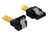 Cable SATA 6 Gb/s male straight <gt/> SATA male downwards angled 50 cm yellow metalSATA Cables