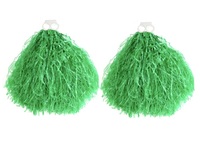 paire de pompons avec anneaux vert 80gr