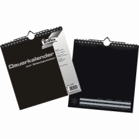 Bastel-Dauerkalender 23x24cm 13 Seiten schwarz/silber