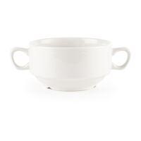 Churchill Whiteware Handled Soup Bowls in Porcelain - 398ml - Pack of 24