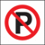 Fahnenschild - Parken verboten, Rot/Schwarz, 15 x 15 cm, Aluminium, Weiß