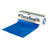 Thera Band ORIGINAL Übungsband Fitnessband Physioband 5,5 m, extra stark, BLAU, blau