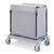 Side opening steel laundry trolley with plastic coated bags, 200litres with lid