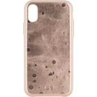 Senza Glam Leather Cover Apple iPhone X/Xs Metallic Rosé