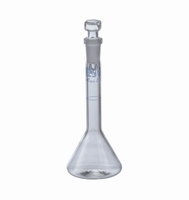 20ml Volumetric trapezoidal flasks DURAN® class A blue graduation with glass stopper