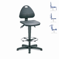 Laboratory chair Isitec Type Isitec 3 with glides and base ring