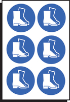 SPARTEX 55039 SAFETY BOOTS SYMBOL 100MM DIA - SHEET OF 6