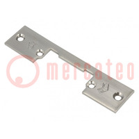 Frontal plate; for electromagnetic lock; stainless steel