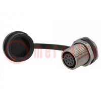 Socket; ST12; female; PIN: 9; IP67; 3A; soldering; 125V; 0.75mm2