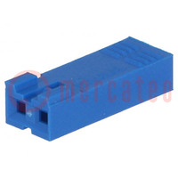 Plug; wire-board; female; PIN: 2; w/o contacts; 2.54mm; for cable