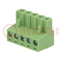 Pluggable terminal block; 5.08mm; ways: 5; straight; plug; female