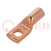 Tip: ring tube; M6; 16mm2; crimped; for cable; L: 25.5mm; copper