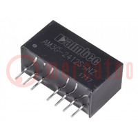 Converter: DC/DC; 3W; Uin: 18÷36V; Uout: 12VDC; Iout: 250mA; SIP8