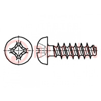 Screw; 4x8; Head: button; Phillips; PH2; A2 stainless steel