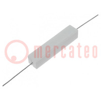 Resistor: wire-wound; cement; THT; 910mΩ; 10W; ±5%; 48x9.5x9.5mm