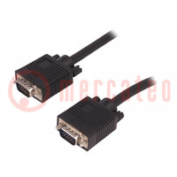 Cable; D-Sub 15pin HD plug,both sides; 1.5m; black