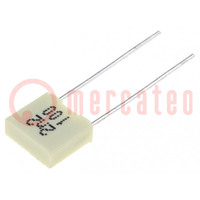 Capacitor: polyester; 2.2nF; 63VAC; 100VDC; 5mm; ±10%; -55÷105°C