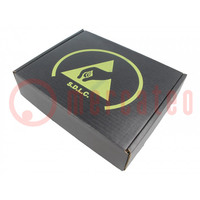Box with foam lining; ESD; 267x216x64mm; cardboards; black