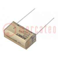 Kondensator: papierowy; X1; 100nF; 300VAC; 25,4mm; ±20%; THT; P410