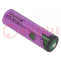 Battery: lithium (LTC); 3.6V; AA; 2400mAh; non-rechargeable