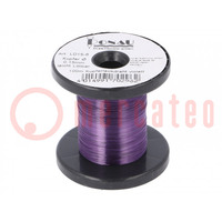 Silver plated copper wires; 0.15mm; 0.029kg; violet; 100m