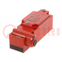 Safety switch: key operated; XCSB; NC + NO x2; IP67; metal; red