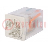 Relay: electromagnetic; DPDT; Ucoil: 12VDC; Icontacts max: 10A