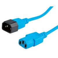 ROLINE Apparate-Verbindungskabel, IEC 320 C14 - C13, blau, 0,8 m