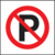 Aufkleber - Parken verboten, Rot/Schwarz, 15 x 15 cm, Folie, Selbstklebend