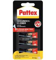 Pattex Sekundenkleber Mini Trio 3x1g