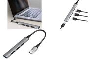 LogiLink USB 3.0 Slim-Hub, 4-Port, Aluminiumgehäuse, grau (11117649)