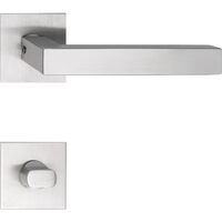 Produktbild zu SOLIDO Guarnitura maniglia MALMÖ- su rosetta piatta, angolare WC, inox opaco