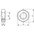 Skizze zu DIN936/17H M33x1.5 verzinkt flache Feingewinde-Sechskantmutter