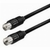 Verbindungskabel TV/SAT,IEC-Stecker gerade 9,5mm>IEC-Buchse gerade 9,5mm - >75dB - L: 2,5 m, schwarz