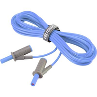 CORDON DE MESURE DE SÉCURITÉ[BANANE MÂLE 4 MM -BANANE MÂLE 4 MM ] ULTRA FLEXIBLES 5.00 M;BLEU;MSB-501 10 A VOLTCRAFT VC-8063470