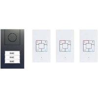 INTERPHONE M-E MODERN-ELECTRONICS 41189 FILAIRE SET COMPLET 3 FOYERS ANTHRACITE