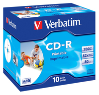 Verbatim CD-R AZO Wide Inkjet Printable 700 MB 10 szt.