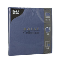 Papstar Daily Collection serviette 20 pièce(s) Bleu