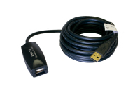 EXSYS USB 2.0 Extension cable 5m USB-kabel USB A Zwart