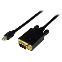 StarTech.com Cable Mini DisplayPort a VGA de 91cm - Cable Adaptador Activo Mini DP a VGA - Vídeo 1080p - mDP 1.2 o Thunderbolt 1/2 Mac/PC a Monitor/Pantalla VGA - Cable Conversor