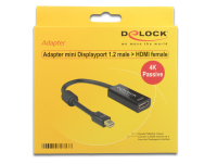 DeLOCK 62613 video kabel adapter 0,2 m Mini DisplayPort HDMI Type A (Standaard) Zwart