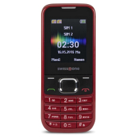 Swisstone SC 230 Dual 4,5 cm (1.77 Zoll) Rot Einsteigertelefon