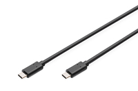 Digitus AK-300138-030-S USB kábel 3 M USB 2.0 USB C Fekete