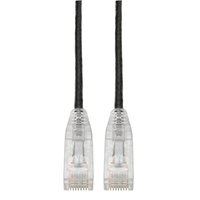 Tripp Lite N201-S05-BK Cable Ethernet (UTP) Patch Delgado Moldeado Snagless Cat6 Gigabit (RJ45 M/M), Negro, 1.52 m [5 pies]