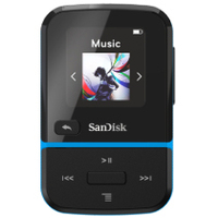 SanDisk Clip Sport Go MP3 lejátszó 16 GB Fekete, Kék